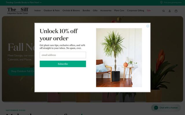 The Sill homepage