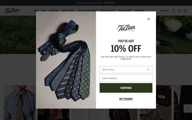 The Tie Bar Club homepage