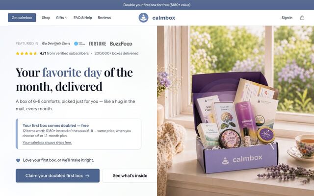 calmbox homepage