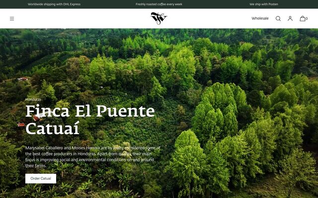 Tim Wendelboe Coffee Subscription homepage