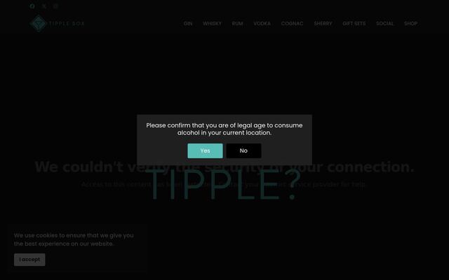 Tipple Box homepage
