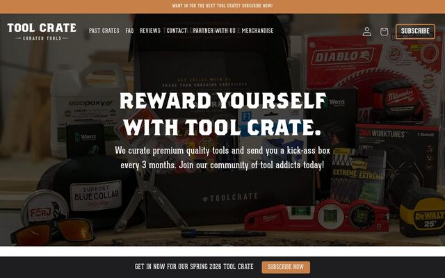 Tool Crate homepage