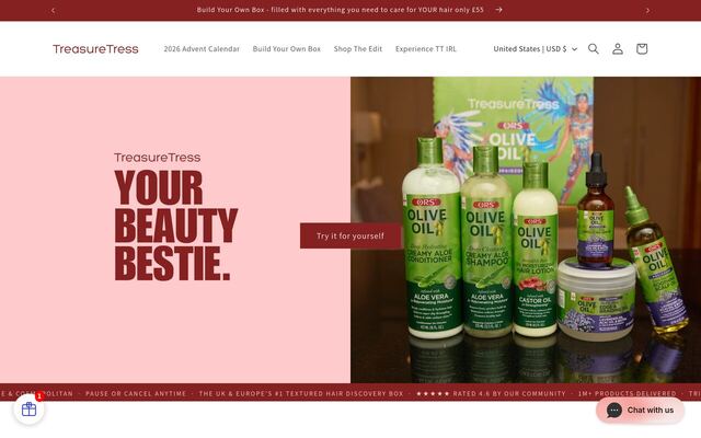 TreasureTress homepage