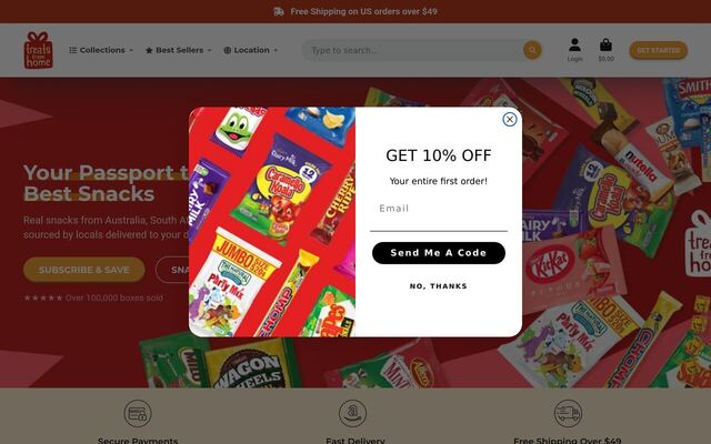 Treats From Home (Australian Snack Box) homepage