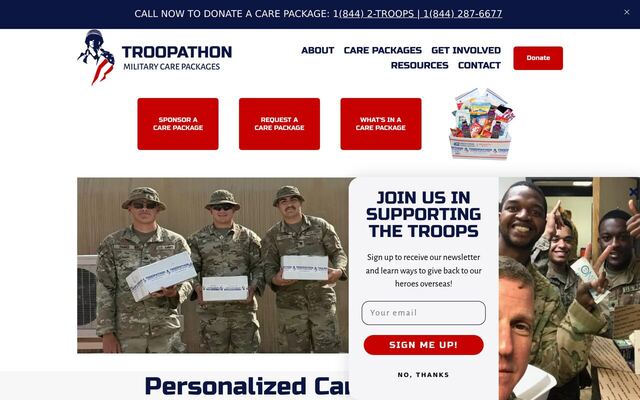 Troopathon homepage