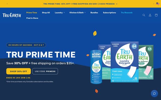 Tru Earth homepage