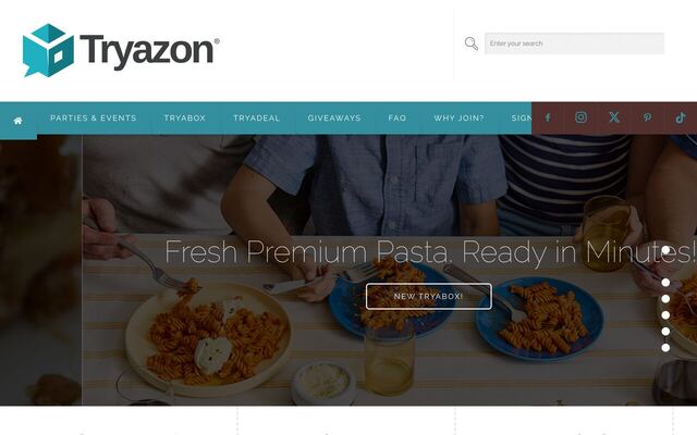 Tryazon homepage