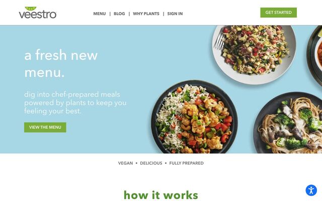 Veestro homepage