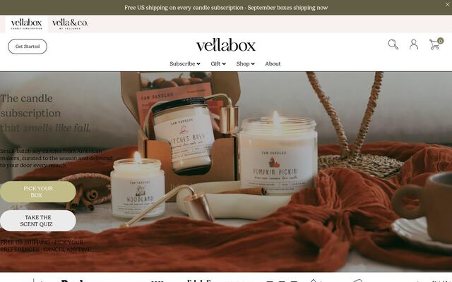 Vellabox homepage