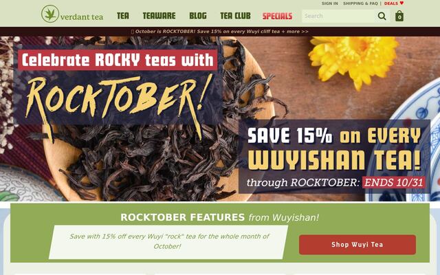 Verdant Tea of the Month Club homepage