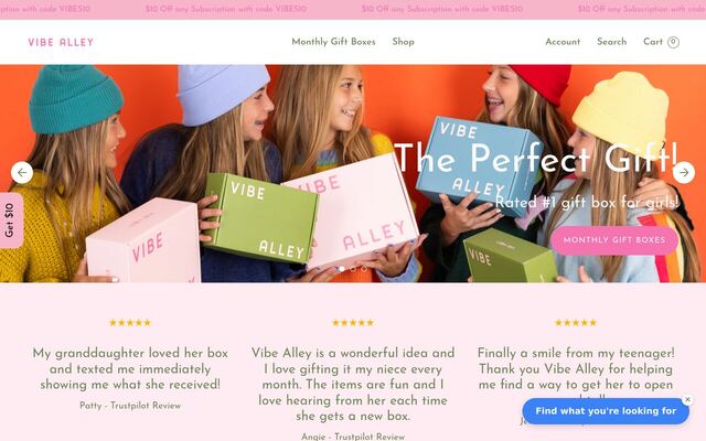 Vibe Alley homepage