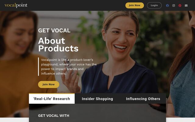 Vocalpoint (P&G) homepage