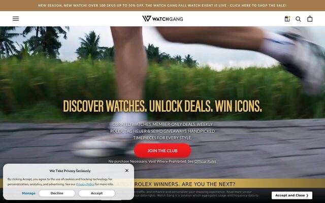 Watch Gang homepage