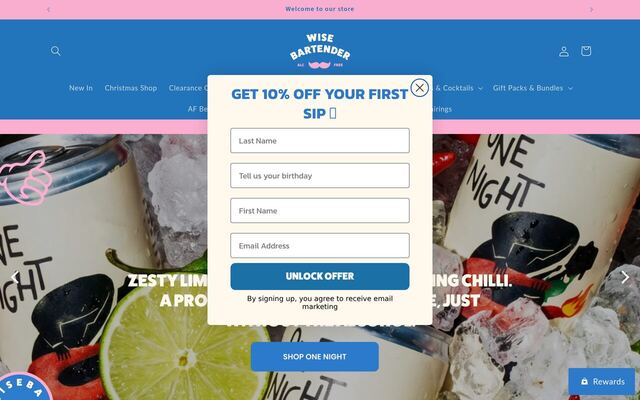 Wise Bartender (incl. AF Beer Club boxes) homepage