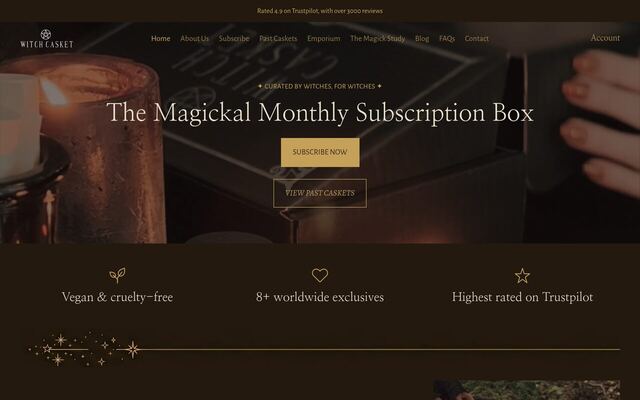 Witch Casket homepage
