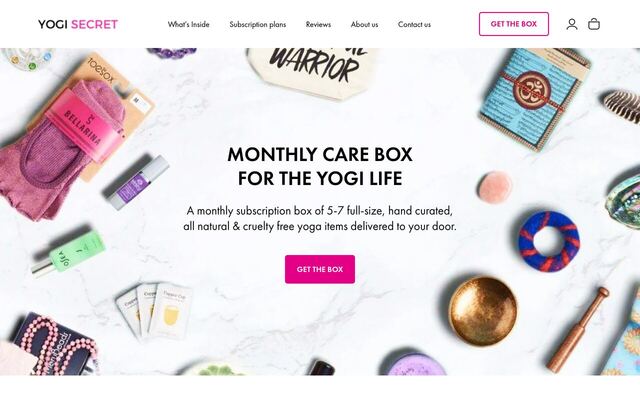 Yogi Secret homepage
