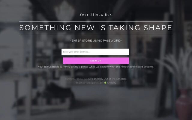 Your Bijoux Box homepage